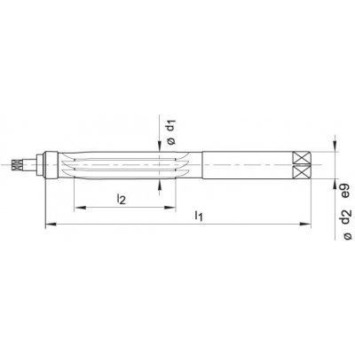 Ruční výstružník D859 HSS 4,0mm BECK - obrázek