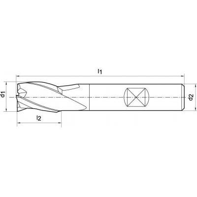 Drážkovací fréza krátká DIN327 HSSCo8 Z3 10mm FORMAT - obrázek