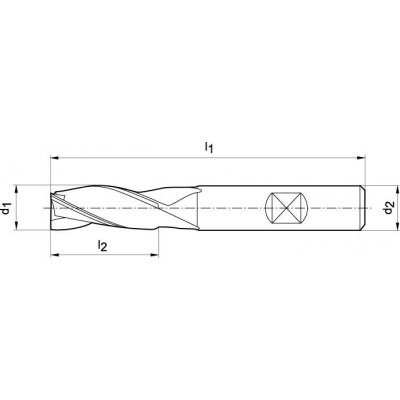 Drážkovací fréza krátká DIN844 HSSCo14 9mm FORMAT - obrázek