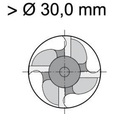 Stopková fréza dlouhá DIN844 HSS-Co5 typ N 30,0mm FORMAT - obrázek