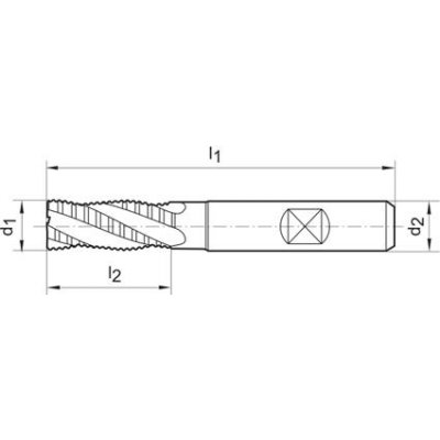 Hrubovací fréza krátká DIN844 HSS-Co5-PM FIRE typ NRf 25mm GÜHRING - obrázek