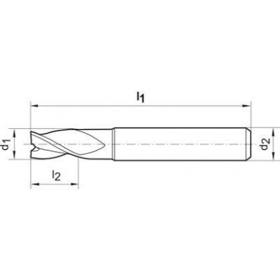 Stopková fréza krátká DIN6527 tvrdokov TiALN Z3 14mm GÜHRING - obrázek