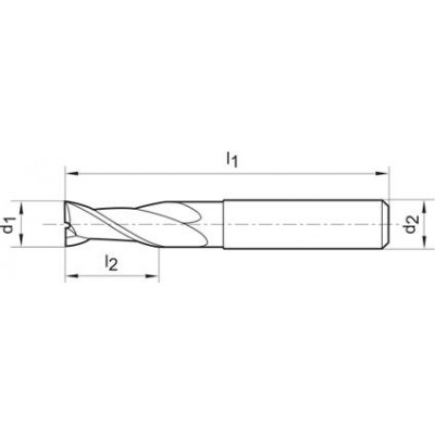 Stopková fréza dlouhá DIN6527 tvrdokov Z2 stopka HA 2,8mm FORMAT - obrázek