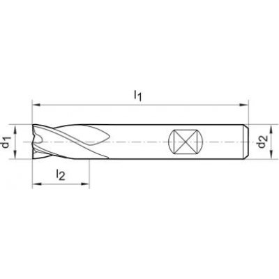 Stopková fréza krátká DIN6527 tvrdokov TiALN Z4 10mm FORMAT - obrázek