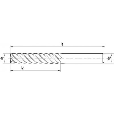 Vícezubá fréza tvrdokov TiALN stopka HA Z6 16mm FORMAT - obrázek