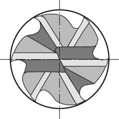 Vícezubá fréza tvrdokov TiALN typ H stopka HA Z6-8 10mm FORMAT - obrázek