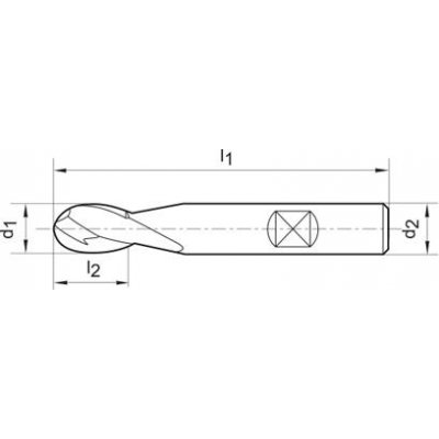 Rádiusová fréza krátká tvrdokov TiALN stopka HB Z2 10mm FORMAT - obrázek