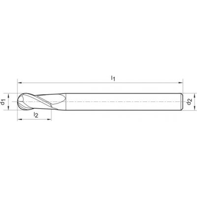 Rádiusová fréza tvrdokov TiALN stopka HA Z2 10mm FORMAT - obrázek