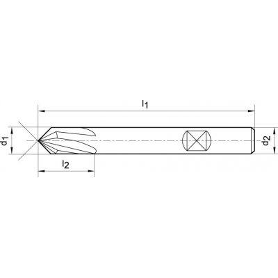 Odjehlovací fréza NC DIN6527 tvrdokov TiALN 60° 4mm FORMAT GT - obrázek