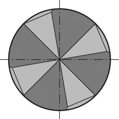 Odjehlovací fréza NC DIN6527 tvrdokov TiALN 60° 6mm FORMAT GT - obrázek