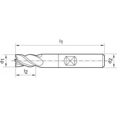 Ratio fréza SL krátká DIN6527 tvrdokov FIRE Z4 6mm GÜHRING - obrázek