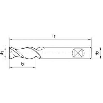 Stopková fréza krátká tvrdokov typ W stopka HB Z2 25° 3mm FORMAT - obrázek