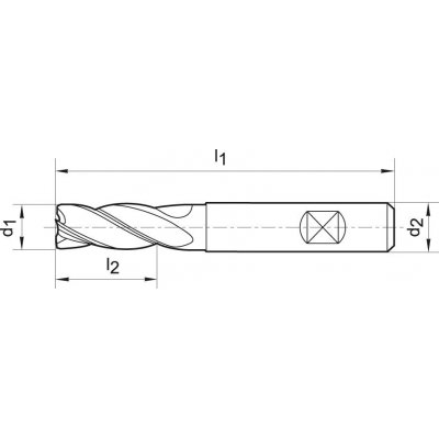 Stopková fréza HPCL tvrdokov TiALN typ UNI Z3 zkosení hran 35-38° 3mm FORMAT GT - obrázek