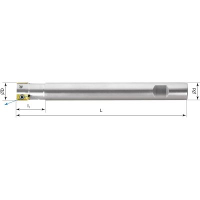 Stopková fréza extra dlouhá 90° vnitřní chlazení D16mm pro APKT10 - obrázek