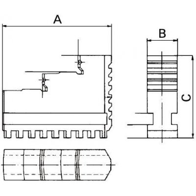 Sada čelistí (3) DIN6350BB 100mm RÖHM - obrázek