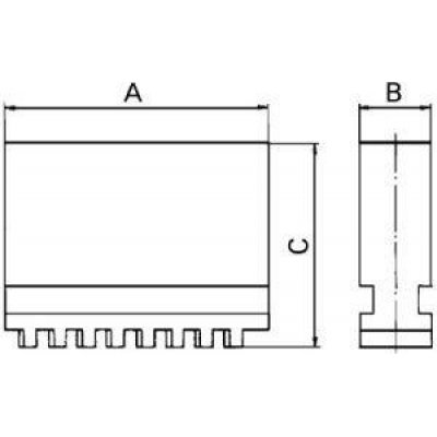 Sada čelistí (3) DIN6350BL 100mm RÖHM - obrázek