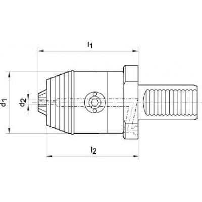 Krátké sklíčidlo NC 40/0,3-8mm/vnitřní chlazení WTE - obrázek