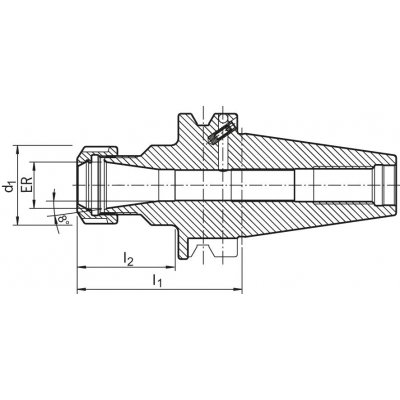 Kleštinový upínač JISB6339ADB BT40-ER16 HAIMER - obrázek