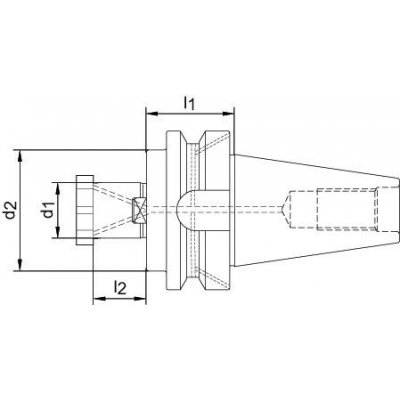 Unášeč pro nástrčné frézy JISB6339ADB BT40-22 HAIMER - obrázek