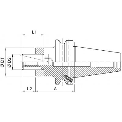 Kombinovaný unášeč pro nástrčné frézy JISB6339ADB BT40-16 HAIMER - obrázek