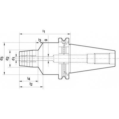 Nástavec sklíčidla DIN69871ADB SK40 6x110mm WTE - obrázek