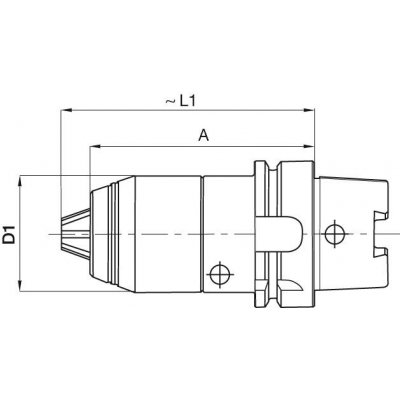 Krátké sklíčidlo na vrtáky CNC DIN69893 vnitřní chlazení 1-16mm HSK 63 FORMAT - obrázek