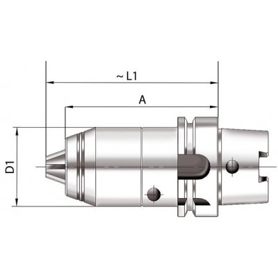 Krátké sklíčidlo na vrtáky CNC DIN69893 vnitřní chlazení 1-16mm HSK 63 FORMAT - obrázek
