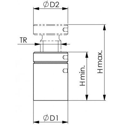 Šroubovací podpěrka rozměr 52 42-52mm AMF - obrázek