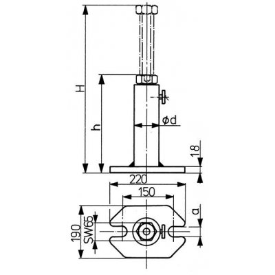 Šroubovací podpěrka těžká 280-460mm AMF - obrázek