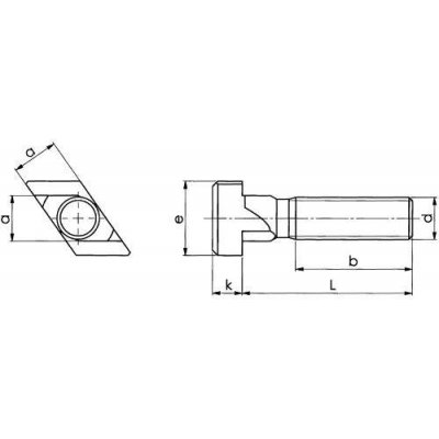 Šroub Rhombus M12x14x50mm AMF - obrázek