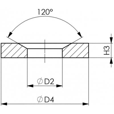 Kuželové sedlo DIN6319D M10 AMF - obrázek