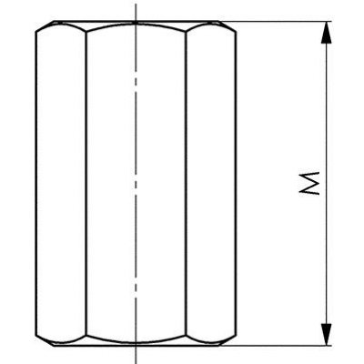 Prodlužovací matice DIN6334 M10/16 AMF - obrázek