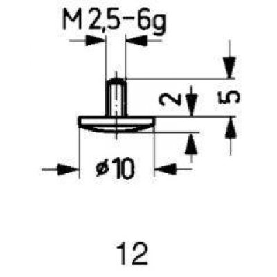 Měřicí snímač ocel typ 12/10,0mm KÄFER (573/12)