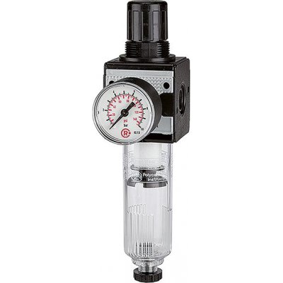 Regulátor tlaku s filtrem, multifix a manometr BG1 0,5-10bar G1/4" RIEGLER