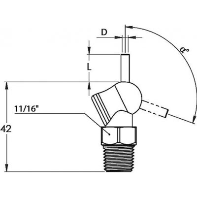 Vysokotlaká tryska XW pro hadice na chladivo 1/8" 70bar O1,6x0mm modro-oranžová LOC-LINE - obrázek