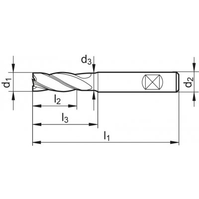 Stopková fréza HPC extra dlouhá tvrdokov typ INOX TiALN 35°/38° Z4 10mm FORMAT GT - obrázek