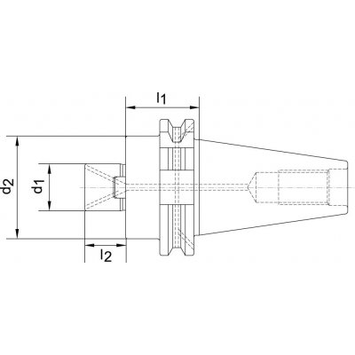 Unášeč pro nástrčné frézy DIN69871AD SK40 A100 16mm FORTIS - obrázek