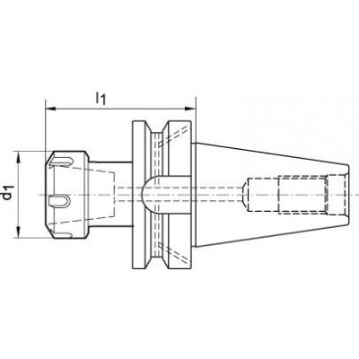 Kleštinový upínač JISB6339ADB A60 BT40- ER16 FORTIS - obrázek