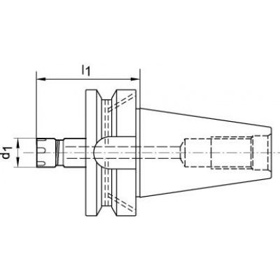 Mini kleštinový upínač JISB6339ADB A160 BT40- ER11M FORTIS - obrázek