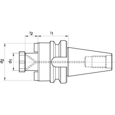 Unášeč pro nástrčné frézy JISB6339AD krátký BT40- 16mm FORTIS - obrázek