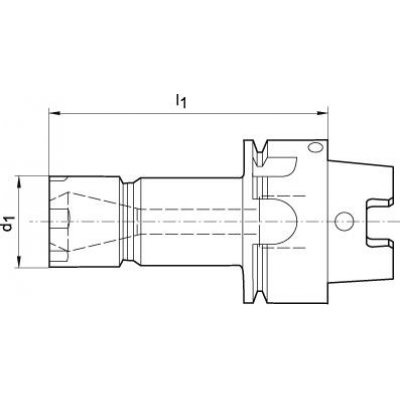 Mini kleštinový upínač ER DIN69893A HSK-A63 16x100mm FORTIS - obrázek