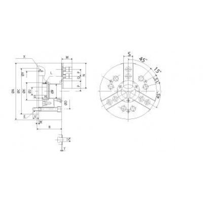 Silové sklíčidlo B204 3B 110mm Kitagawa - obrázek