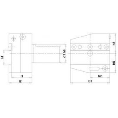 Držák upichováku VDI pravý AR 50x32mm FORTIS - obrázek