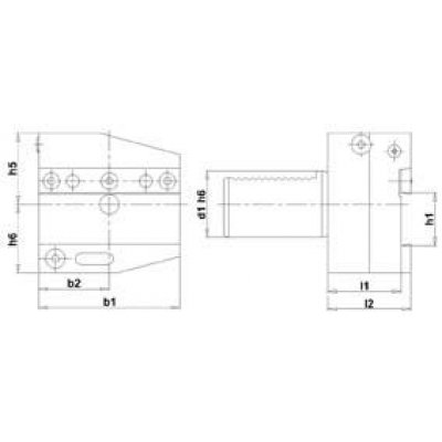 Držák upichováku VDI levý AL 30x26mm FORTIS - obrázek