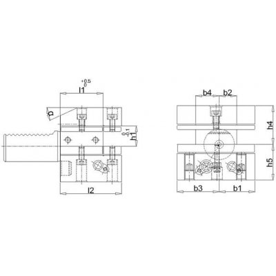 Multi-úchytka VDI D2 40x25mm obrácená FORTIS - obrázek