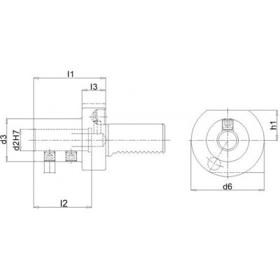 Držák VDI pro vrtáky s VBD E1 30x40mm FORTIS - obrázek