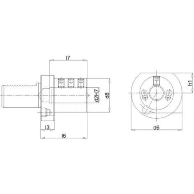 Držák VDI na vrtací tyče E2 30x06mm FORTIS - obrázek