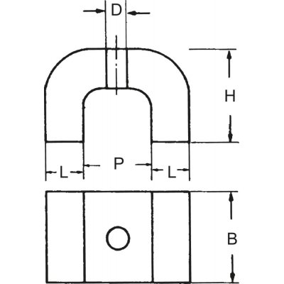 Podkovicový magnet 40,0x25,0x25,0mm FORTIS - obrázek