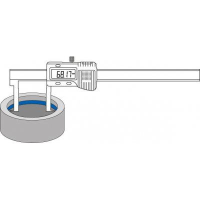 Posuvné měřítko, drážky digitální 35-200/0,01mm FORTIS - obrázek