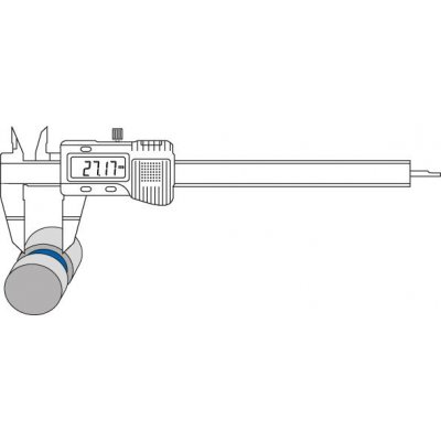 Posuvné měřítko na drážky hřídelí digitální 150/0,01mm FORTIS - obrázek